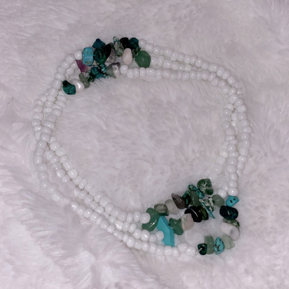 Blue Handmade Crystal Waist Bead